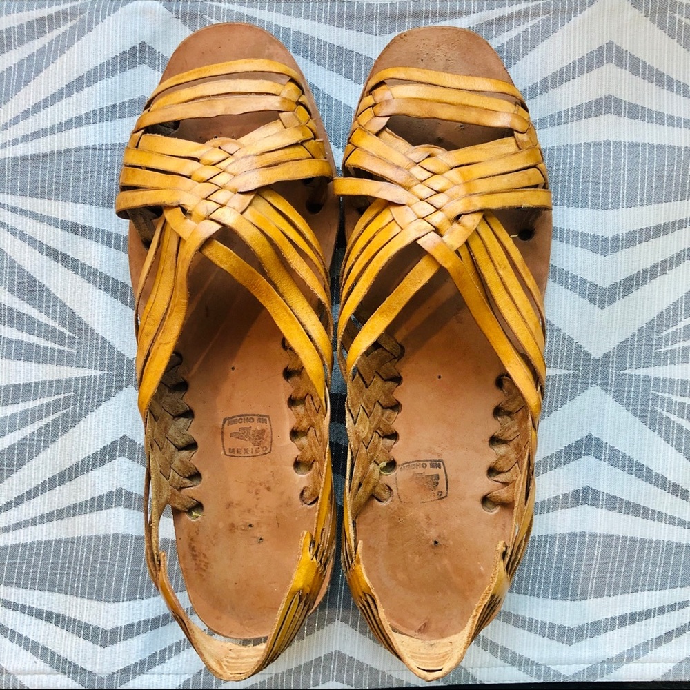 mustard color huaraches